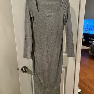 Gray long sleeve dress